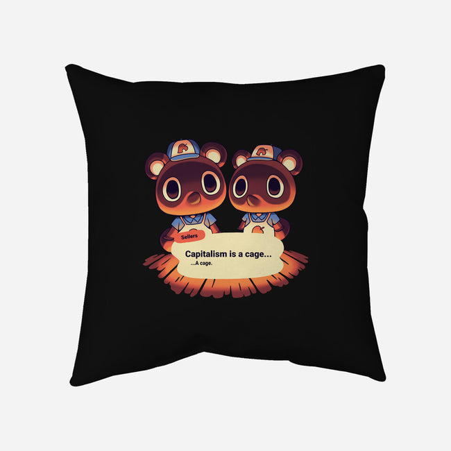A Cage-none removable cover w insert throw pillow-Geekydog