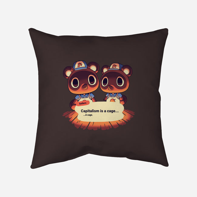A Cage-none removable cover w insert throw pillow-Geekydog