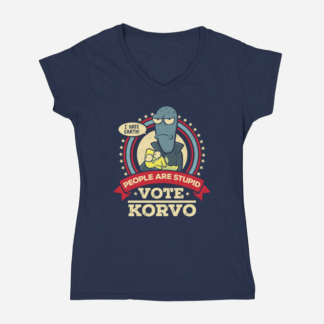 Vote Korvo-womens v-neck tee-kgullholmen