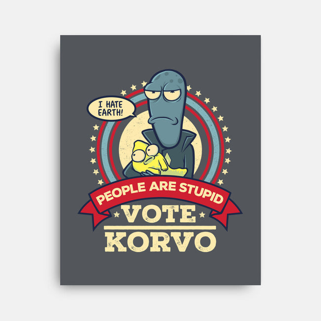 Vote Korvo-none stretched canvas-kgullholmen