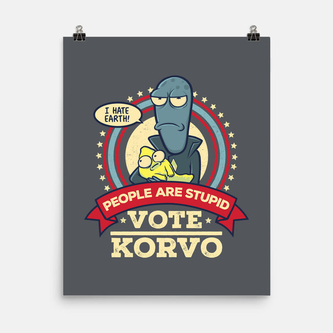 Vote Korvo-none matte poster-kgullholmen
