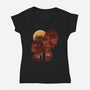 The Last Sunset-womens v-neck tee-dandingeroz