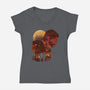 The Last Sunset-womens v-neck tee-dandingeroz
