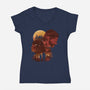 The Last Sunset-womens v-neck tee-dandingeroz