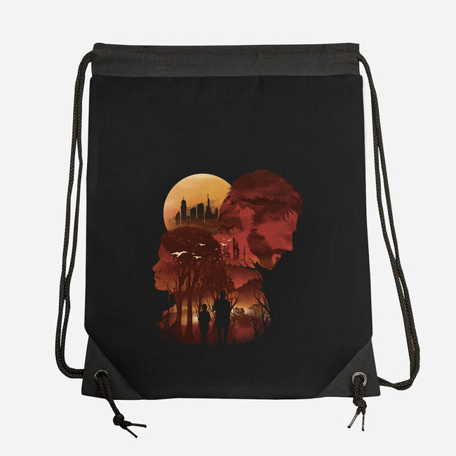 The Last Sunset-none drawstring bag-dandingeroz