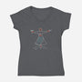 Hills Are Alive-womens v-neck tee-rocketman_art