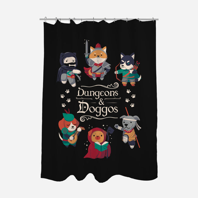 Dungeons & Doggos 2-none polyester shower curtain-Domii