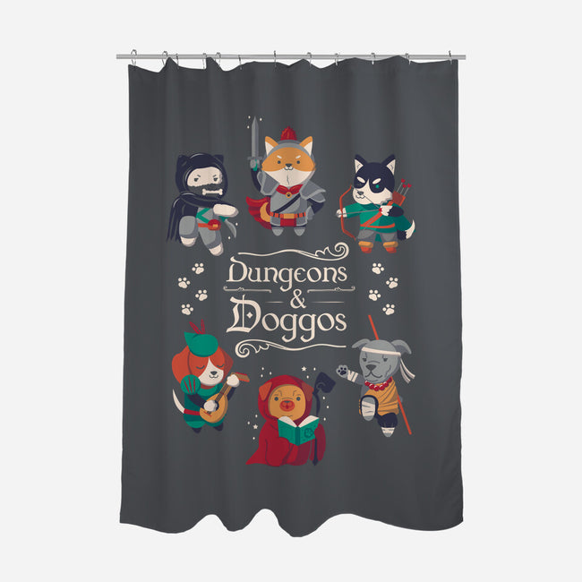 Dungeons & Doggos 2-none polyester shower curtain-Domii