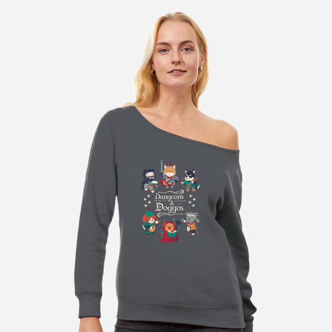 Dungeons & Doggos 2-womens off shoulder sweatshirt-Domii