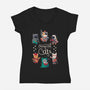 Dungeons & Cats 2-womens v-neck tee-Domii