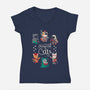Dungeons & Cats 2-womens v-neck tee-Domii