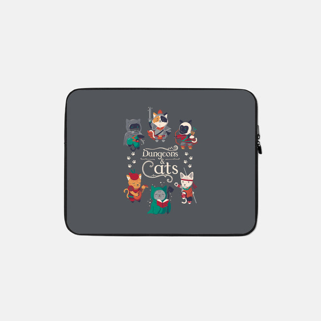 Dungeons & Cats 2-none zippered laptop sleeve-Domii