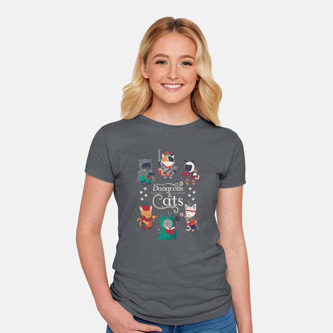 Dungeons & Cats 2-womens fitted tee-Domii