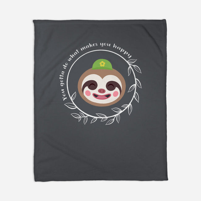 Be Happy-none fleece blanket-kosmicsatellite