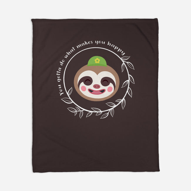 Be Happy-none fleece blanket-kosmicsatellite