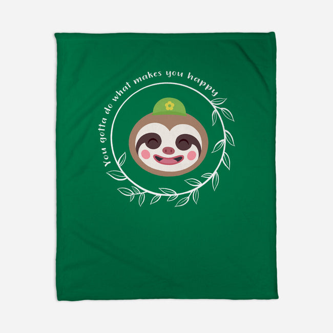 Be Happy-none fleece blanket-kosmicsatellite