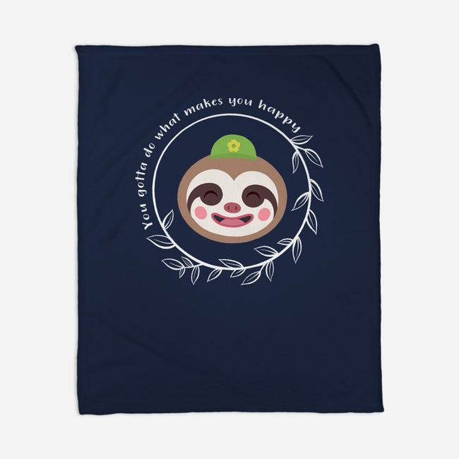 Be Happy-none fleece blanket-kosmicsatellite