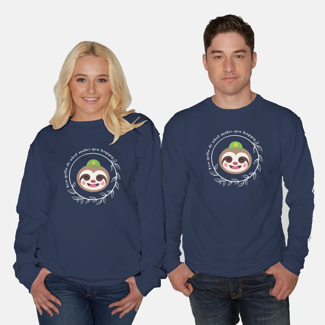 Be Happy-unisex crew neck sweatshirt-kosmicsatellite