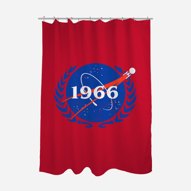 Vintage Starship-none polyester shower curtain-kg07