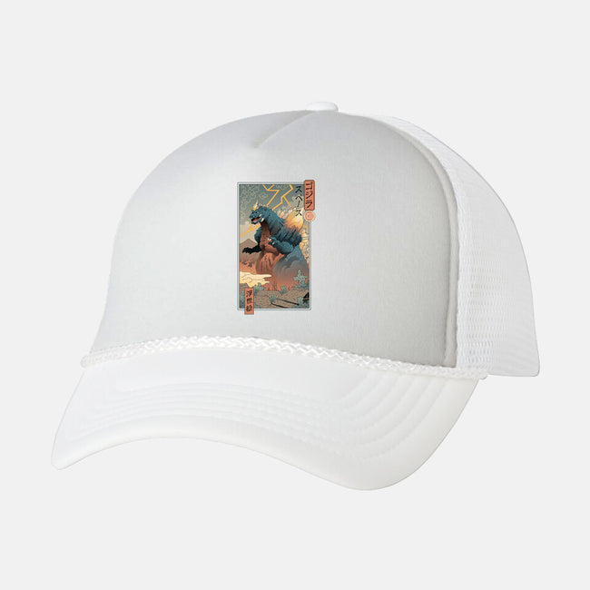 Space Kaiju Ukiyo-E-unisex trucker hat-vp021