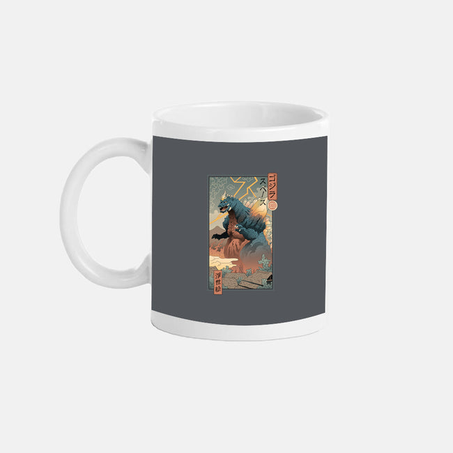 Space Kaiju Ukiyo-E-none glossy mug-vp021