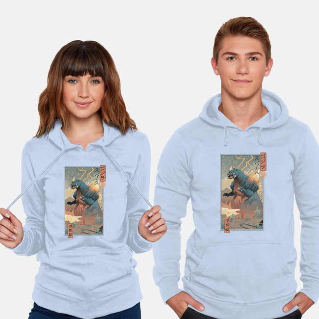 Space Kaiju Ukiyo-E-unisex pullover sweatshirt-vp021