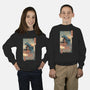 Space Kaiju Ukiyo-E-youth crew neck sweatshirt-vp021
