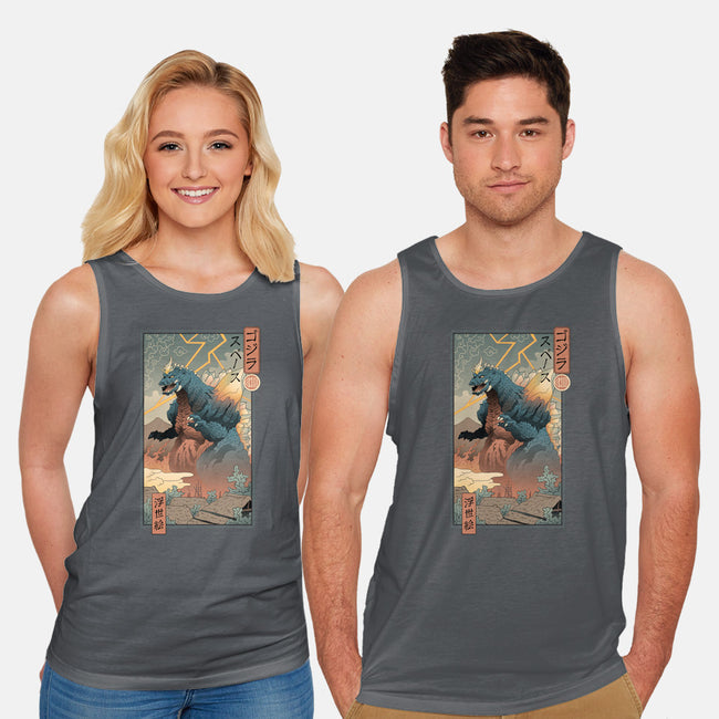 Space Kaiju Ukiyo-E-unisex basic tank-vp021