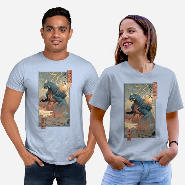 Space Kaiju Ukiyo-E-unisex basic tee-vp021