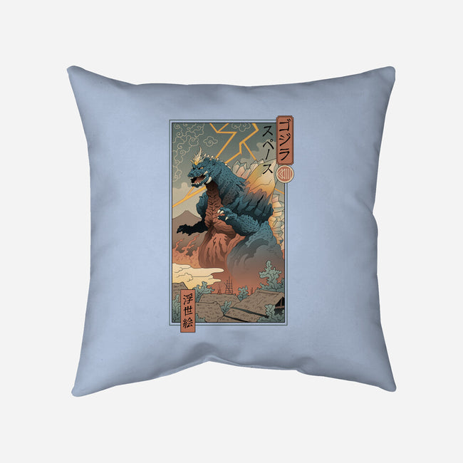 Space Kaiju Ukiyo-E-none removable cover w insert throw pillow-vp021