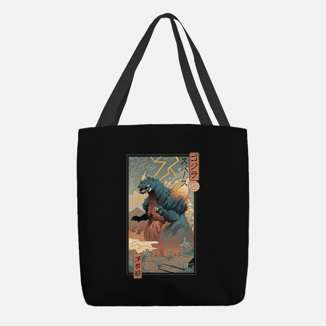 Space Kaiju Ukiyo-E-none basic tote-vp021