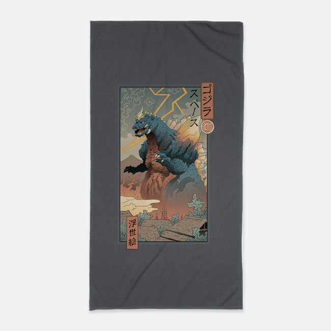 Space Kaiju Ukiyo-E-none beach towel-vp021