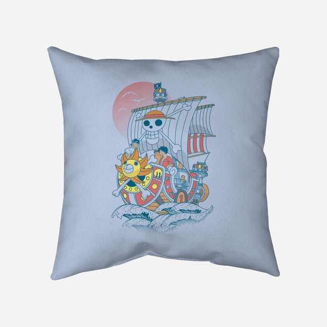 Sunny Ship-none removable cover w insert throw pillow-constantine2454