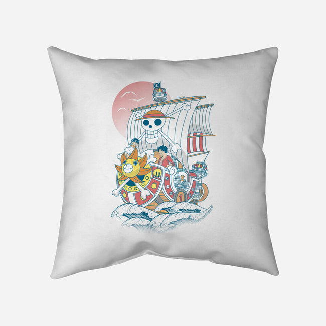 Sunny Ship-none removable cover w insert throw pillow-constantine2454