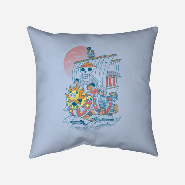 Sunny Ship-none removable cover throw pillow-constantine2454