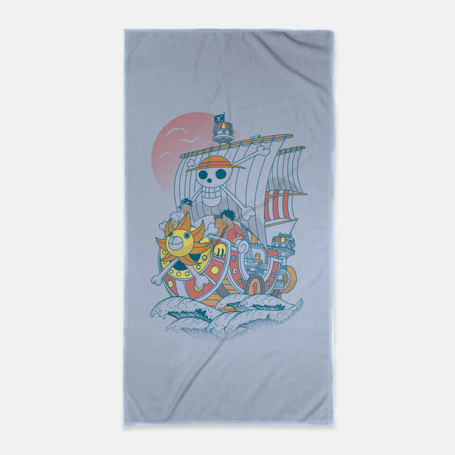 Sunny Ship-none beach towel-constantine2454