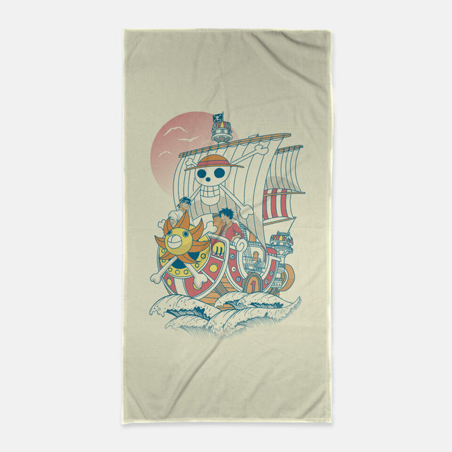 Sunny Ship-none beach towel-constantine2454