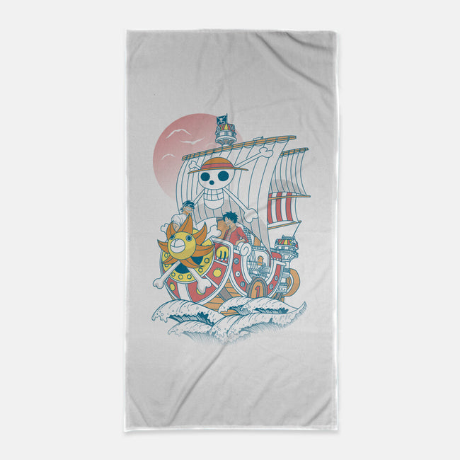 Sunny Ship-none beach towel-constantine2454