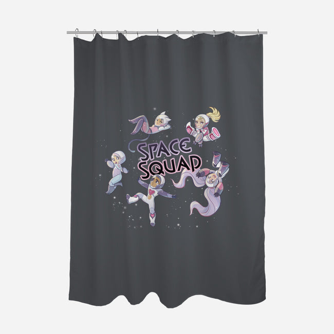 She Space Squad-none polyester shower curtain-SeaworthyPirate