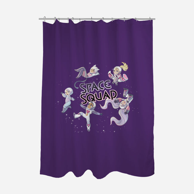 She Space Squad-none polyester shower curtain-SeaworthyPirate