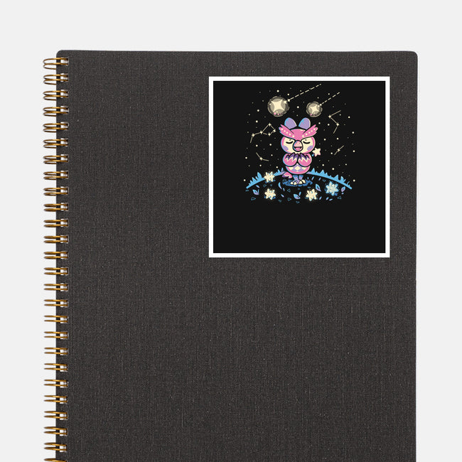 Starry Owl-none glossy sticker-TechraNova