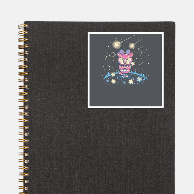 Starry Owl-none glossy sticker-TechraNova