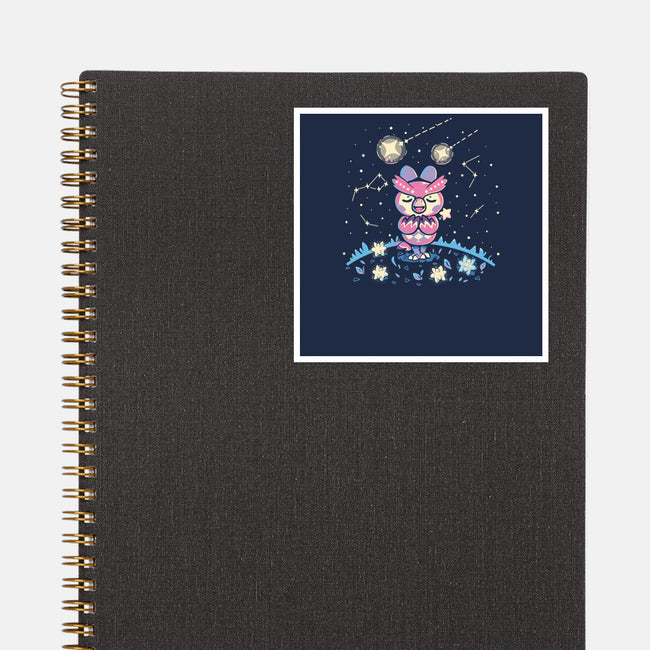 Starry Owl-none glossy sticker-TechraNova