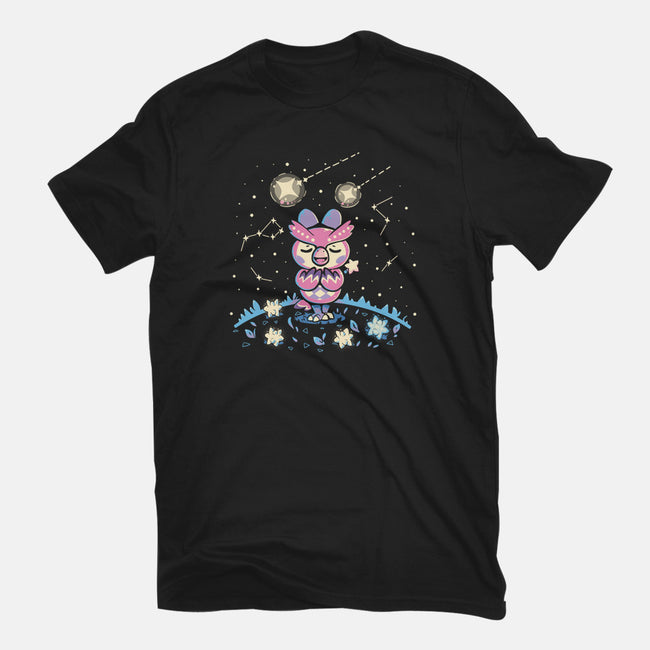 Starry Owl-womens basic tee-TechraNova