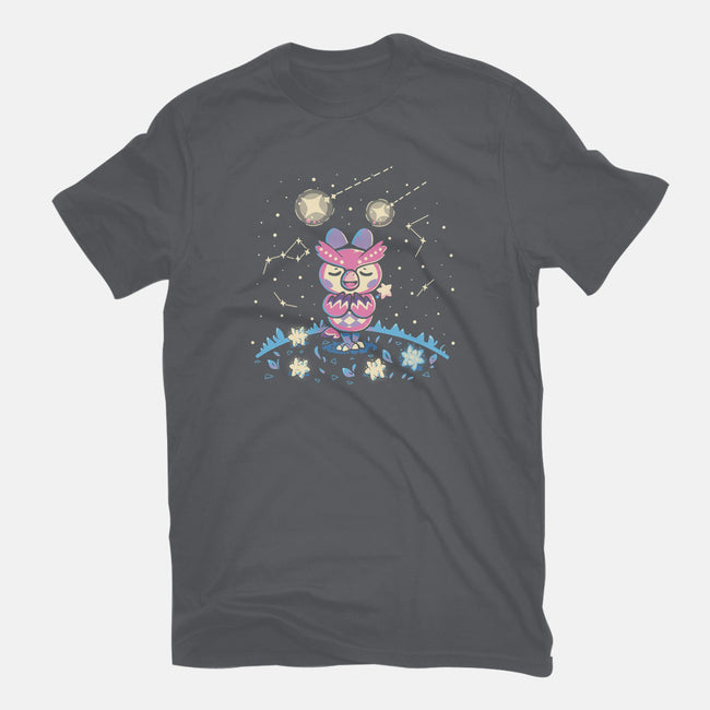 Starry Owl-womens fitted tee-TechraNova