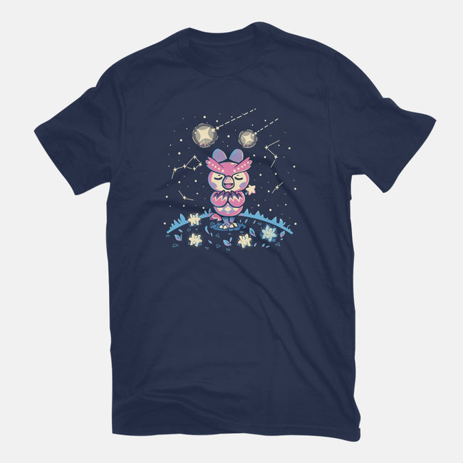 Starry Owl-womens basic tee-TechraNova