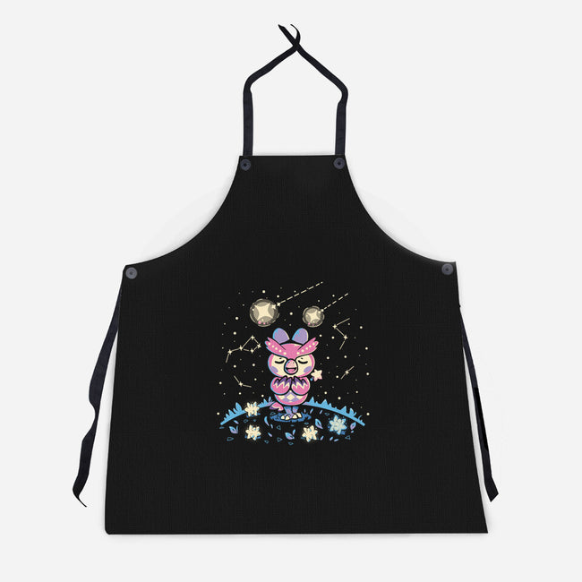 Starry Owl-unisex kitchen apron-TechraNova