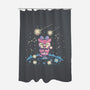 Starry Owl-none polyester shower curtain-TechraNova