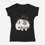 Let's Fly-womens v-neck tee-StinkPad