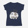 Let's Fly-womens v-neck tee-StinkPad
